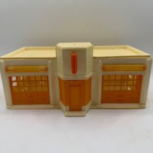 Vintage Marx Lumar Service Station Plastic Garage Toy Art Deco Lubritorium 1950s
